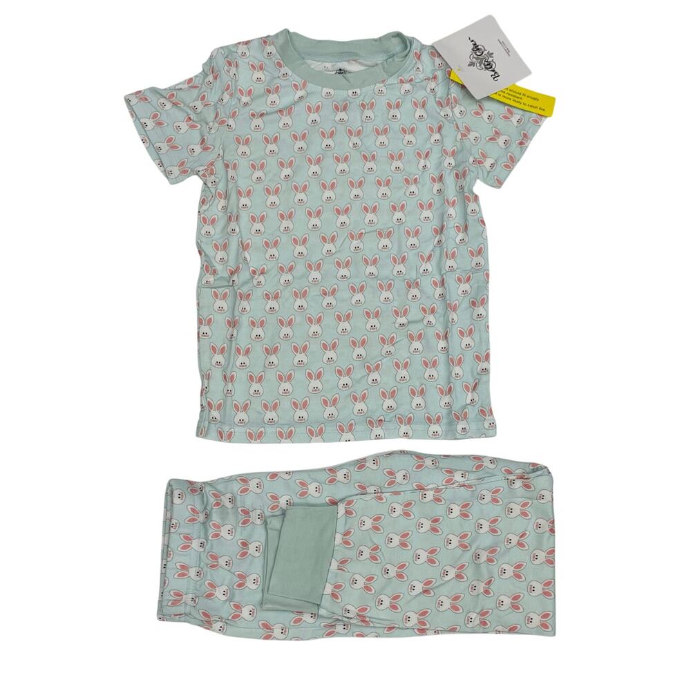 NWT Belle Cher Size 6-7T Blue Bunny Pajamas